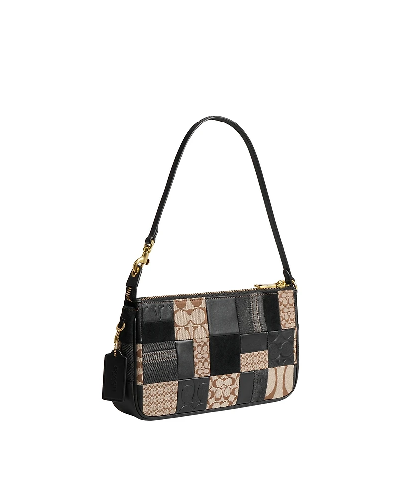 Coach Plaza Small Patchwork Signature Jacquard Shoulder Bag 25