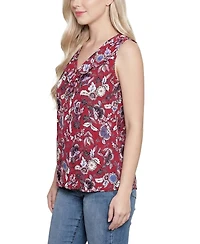 Ny Collection Petite Sleeveless Knit V Neck Top