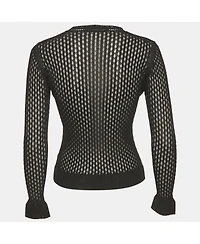 Pre-Owned Versace Women's Sheer Mesh Fitted Top