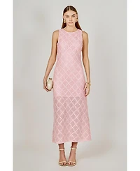 endless rose Women's Textured Sleeveless Maxi Dress
