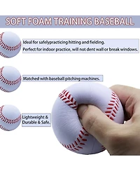 Magicorange 20 Pack Soft Pu Foam Baseballs, Standard Size Practice Balls with Carry Bag
