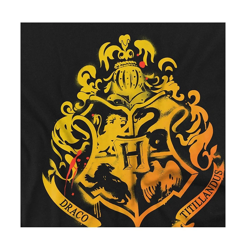 Harry Potter Men's Hogwarts Stencil T Shirt