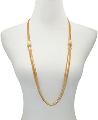 Guess Gold-Tone Played Layered Chain Necklace