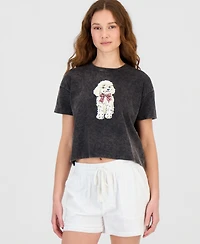 Rebel + Leigh Juniors' Graphic-Print Short-Sleeve T-Shirt