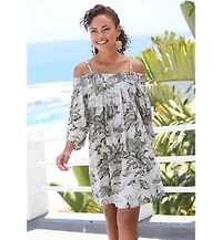 Lascana Women's Off The Shoulder Patterned Dress