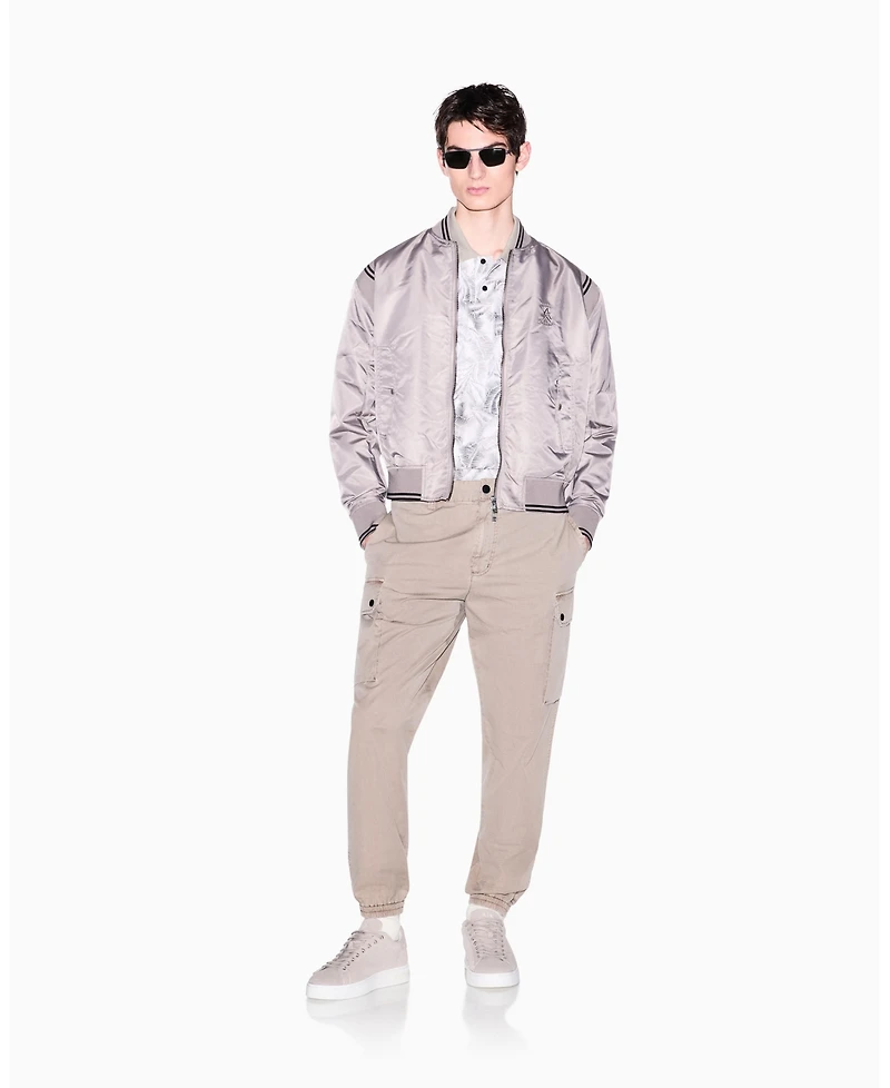 A|X Armani Exchange Men's Ibiza X Pique Leaf Print Polo Shirt