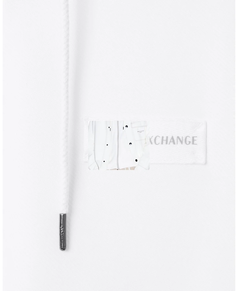 A|X Armani Exchange Men's White Edition Full Zip Sweatshirt