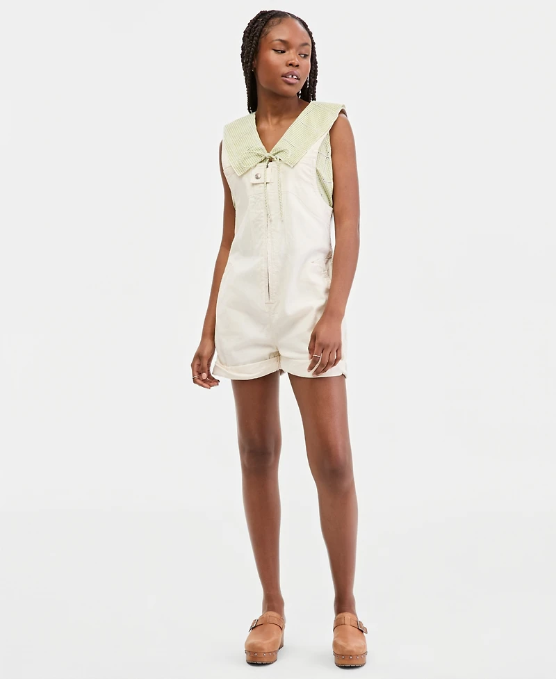 Free People Women's Jude Cotton Square-Neck Shortall