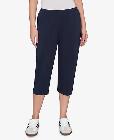 Ruby Rd. Petite Elastic Waist French Terry Capri