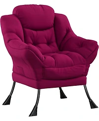 gaomon Lazy Chair for Living Room - Modern Large Accent Lounge Armchair with Side Pocket, Comfy Leisure Sofa Reading Chair for Bedroom