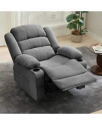 gaomon Recliner Chair, Comfy Overstuffed Chair with 3 Reclining Positions, 2 Side Pockets, 2 Front Pockets, Cup Holder
