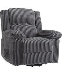 gaomon Corduroy Recliner Chair, Manual Recliner Sofa with Handle, Pillow Top Arms, Thick Padding, Side Pocket, 330Lbs Capacity