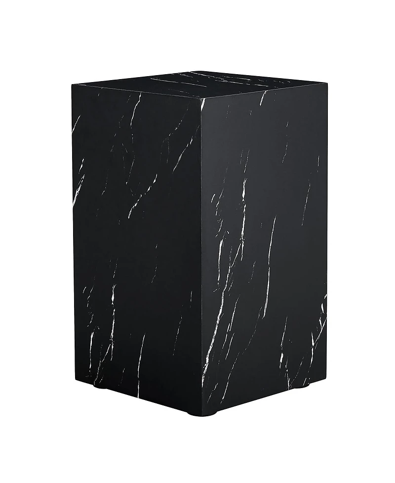 Streamdale Furniture Black Marble Texture Mdf Coffee Table - Luxurious Design, Rectangular Accent.