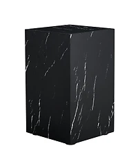 Streamdale Furniture Black Marble Texture Mdf Coffee Table - Luxurious Design, Rectangular Accent.