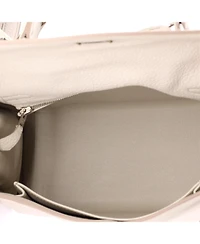 Pre-Owned HERMES Kelly 25 Handbag Light Togo with Palladium Hardware