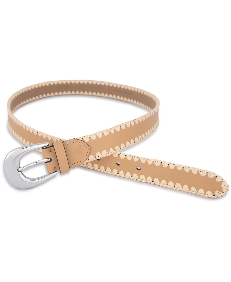 Michael Kors Raffia Leather Belt
