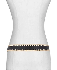 Michael Kors Raffia Leather Belt