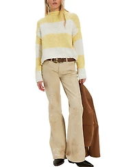 Free People Women's Opal Rugby Stripe Rolled Neck Sweater