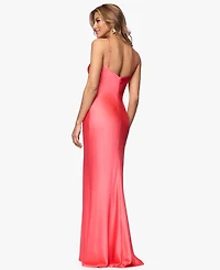 Xscape Petite Floral Placement Print Ball Gown