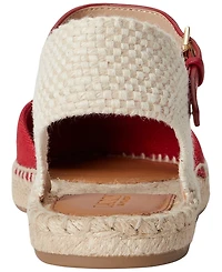 Lauren Ralph Women's Robby Canvas Espadrille Ankle Strap Flats