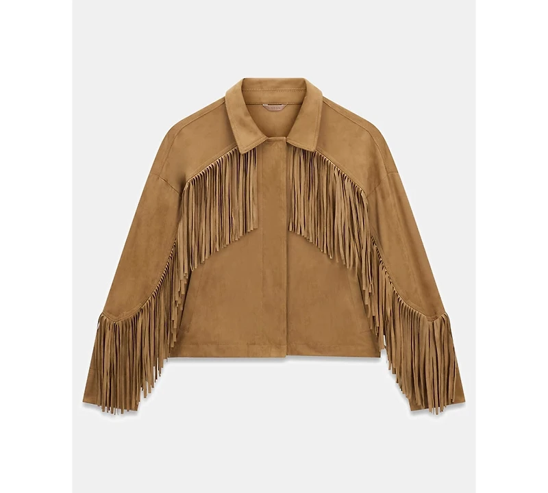 Guess Women's Ibby Long-Sleeve Fringe Jacket