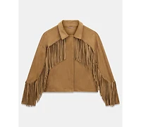 Guess Women's Ibby Long-Sleeve Fringe Jacket