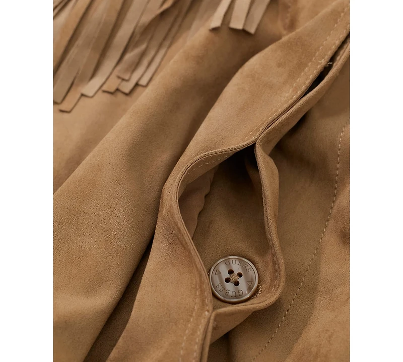 Guess Women's Ibby Long-Sleeve Fringe Jacket