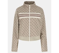 Guess Women's Full-Zip Jacquard Sweatshirt