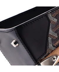 Pre-Owned Goyard Pm Saigon Top Handle Bag Coated Canvas with Leather