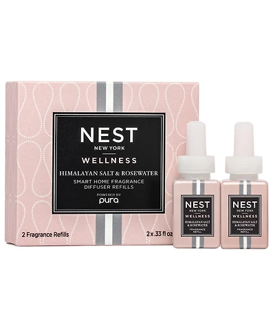Nest New York Pura Smart Home Fragrance Rosewater Diffuser Refill Duo Set