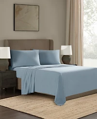Frye Dusted Denim Cvc 200 Thread Count 4-Pc. Sheet Set