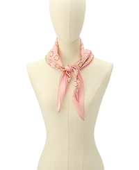 Coach Women's Waterfall Tea Rose Printed Silk Diamond Scarf