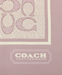 Coach Women's Textured Signature C Printed Silk Square Scarf