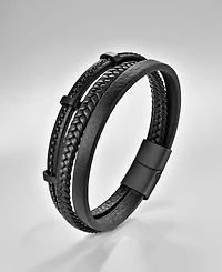 Rhona Sutton Men's Ardent Leather & Stainless Steel Bracelet