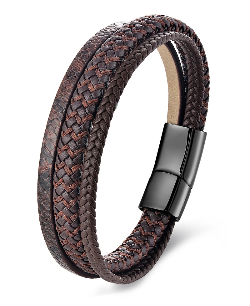 Rhona Sutton Men's Ardent Leather & Stainless Steel Bracelet