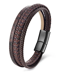 Rhona Sutton Men's Ardent Leather & Stainless Steel Bracelet