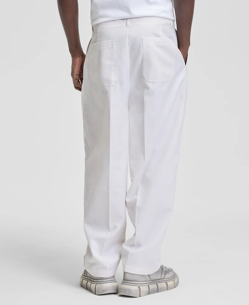 Mode of One Men's Linen & Cotton Baggy Barrel Pants, Macy's Exclusive