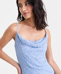 Bar Iii Women's' Cowl-Neck Lace Slip Dress, Macy's Exclusive
