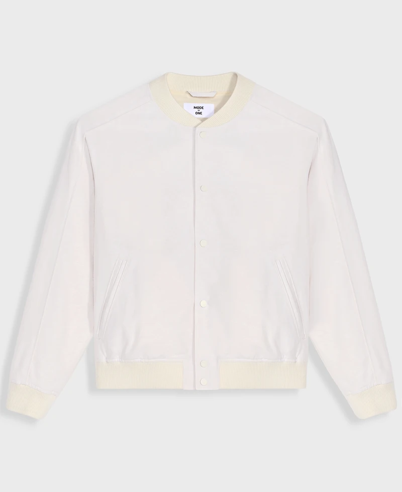 Mode of One Men's Linen & Cotton Bomber Jacket, Macy's Exclusive