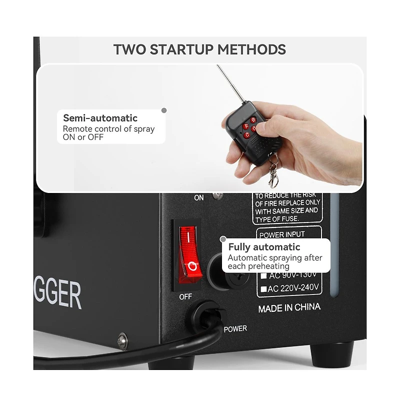 Artudatech 400W Mini Fog Machine with Wireless Remote & 6000 cu ft/min Output, Perfect for Home Parties