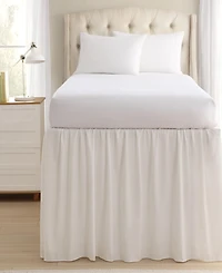 Laura Ashley Solid Washed Microfiber Bed Skirt, Twin Xl