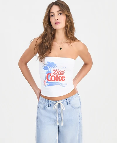 Love Tribe Juniors' Diet Coke Reversible Strapless Tube Top