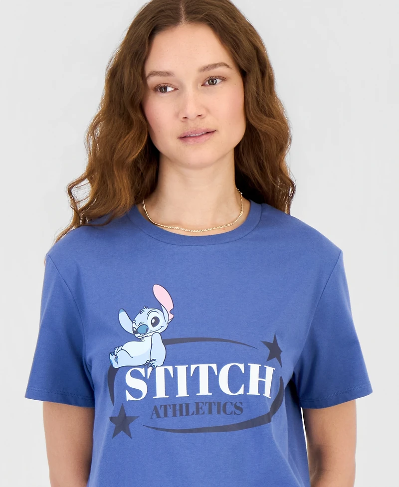 Disney Juniors' Stitch Athletics Graphic Print T-Shirt