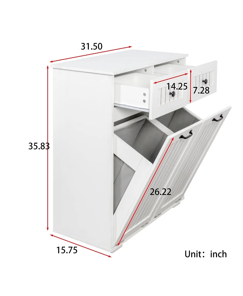 Rainsken Laundry Hamper Cabinet