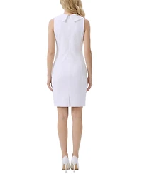 Ny Collection Women's Sleeveless Shawl Collar Dress