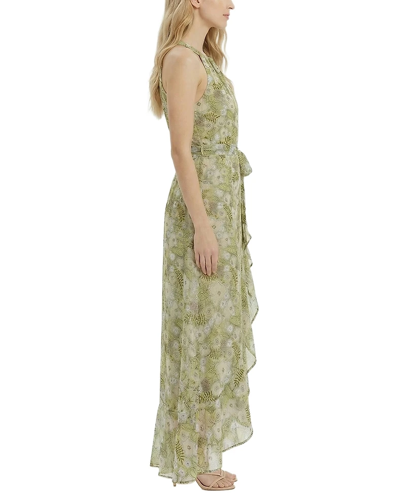 Ny Collection Women's Halter Front Chiffon Maxi Dress