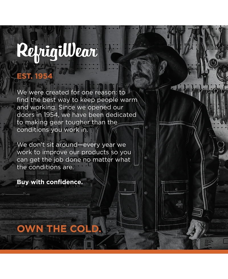 RefrigiWear Men's ErgoForce Waterproof Insulated Jacket