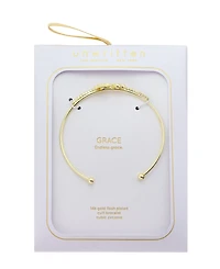 Unwritten Cubic Zirconia Double Clover Cuff Bracelet