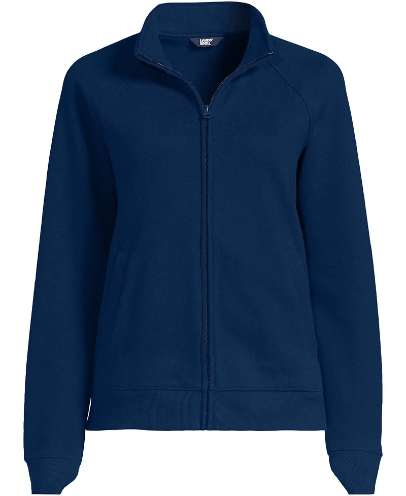 Lands' End Women's Serious Sweats Full Zip Mock Neck Sweatshirt