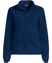 Lands' End Women's Serious Sweats Full Zip Mock Neck Sweatshirt